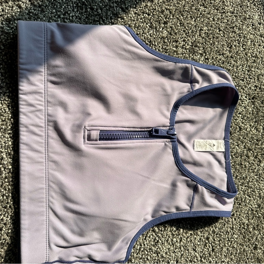 Women's Sleeveless Zip-Front Workout Tank Top/Bra - Pure